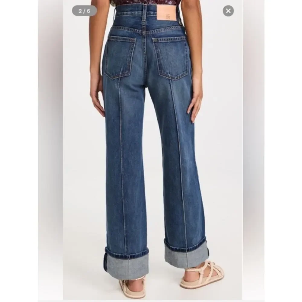 Ulla Johnson Genevieve Jeans Cuffed Hem Size 26 - Picture 7 of 9